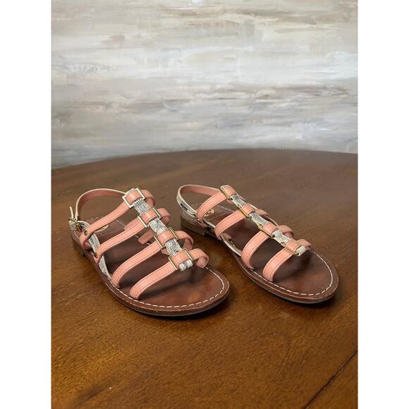 Tory Burch Women's Reggie Gladiator Cream Sandal Size 7 - Picture 2 of 5